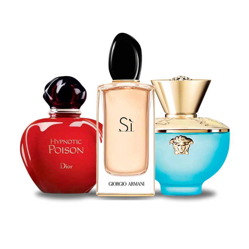 Achetez 2, Obtenez-en 3: Dior Hypnotic Poison, Armani SI et Versace Dylan Turquoise